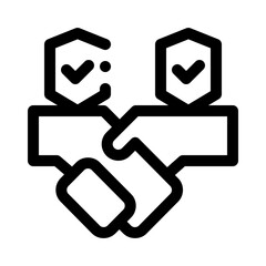 trusted partnership line icon