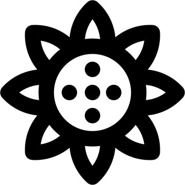 recommend clip art: sunflower black outline icon
