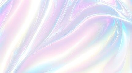 Obraz premium Holographic background seamless trendy iridescent light foil texture. Soft holographic pastel unicorn marble background pattern. Modern pearlescent blurry abstract swirl illustration. 