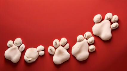 Dog paw blanket or stuffed animal.