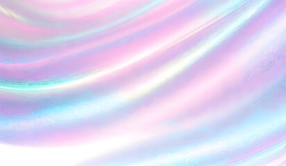 Fototapeta premium Holographic background seamless trendy iridescent light foil texture. Soft holographic pastel unicorn marble background pattern. Modern pearlescent blurry abstract swirl illustration. 