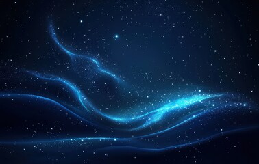 Obraz premium Abstract Blue Starry Night