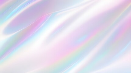 Obraz premium Holographic background seamless trendy iridescent light foil texture. Soft holographic pastel unicorn marble background pattern. Modern pearlescent blurry abstract swirl illustration. 
