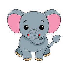 elephant cartoon vector illustration