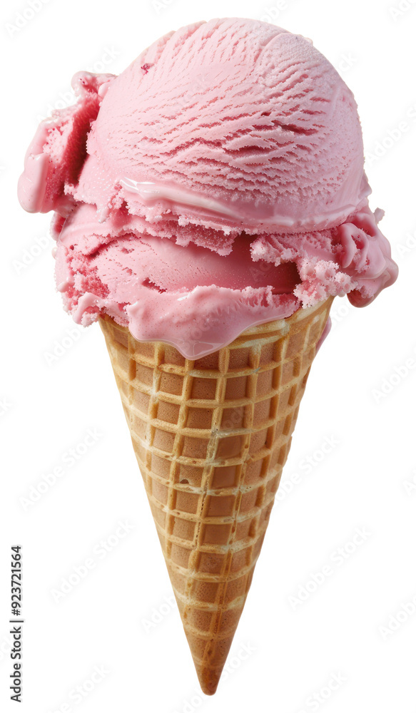 Poster png delicious pink ice cream cone