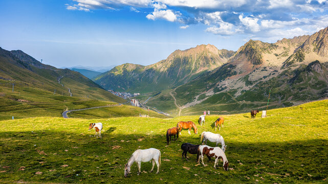 Panorama des hautes-Pyr&eacute;n&eacute;es fran&ccedil;aises.