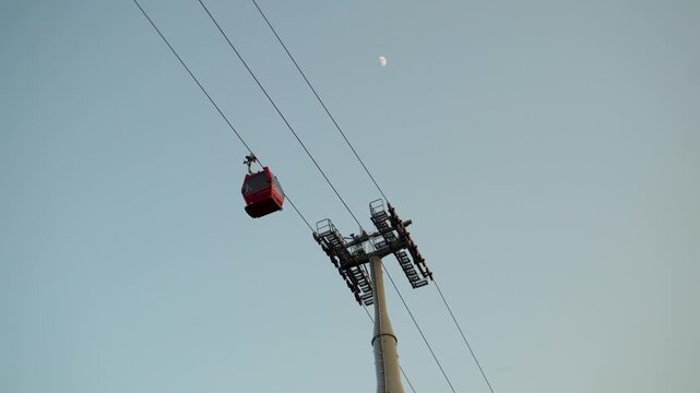 Cable Cars Crossing Each Other in the Skies of Dharamshala, Himachal Pradesh