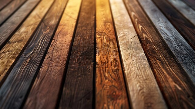 Different grains arranged in parallel lines on a rustic wooden table, captured in the warm, natural light of sunset, highlighting the textures and natural colors. Photorealistic, high-definition,