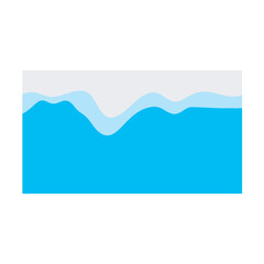 Blue river ocean wave layer vector background illustration