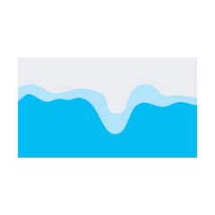 Obraz premium Blue river ocean wave layer vector background illustration