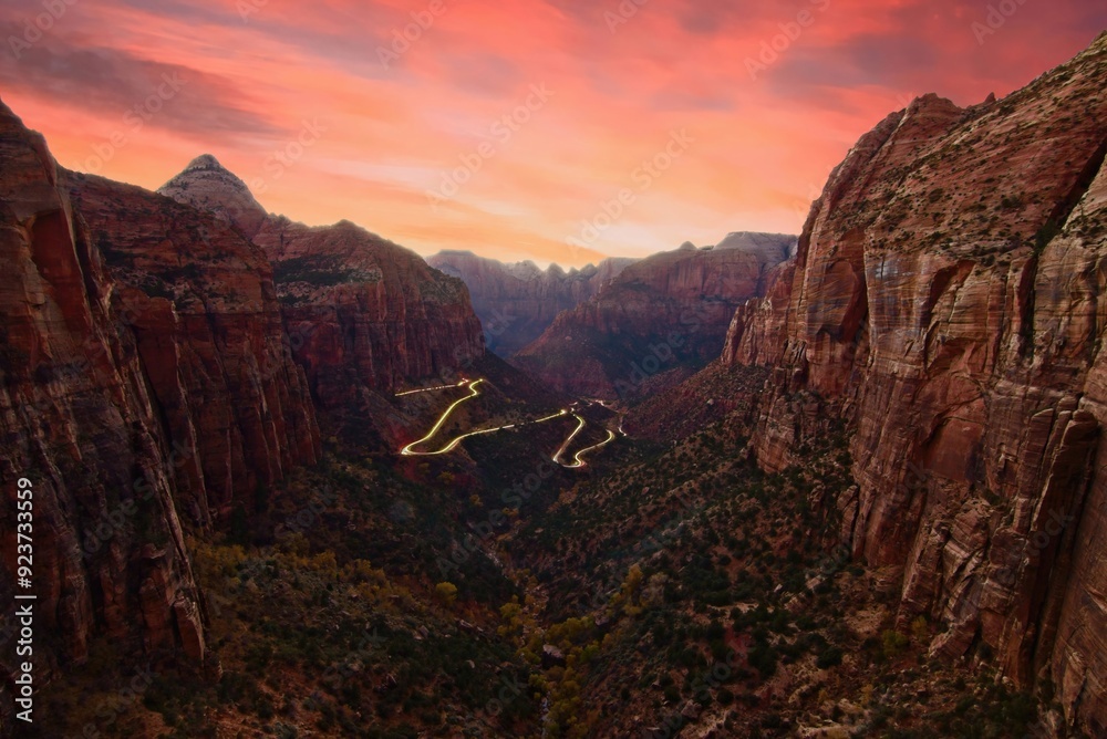 Wall mural canyon overlook zion national park