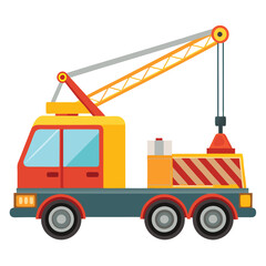 Naklejka premium mobile crane isolated on white background