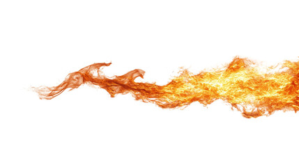 Fire flame, isolated on white background