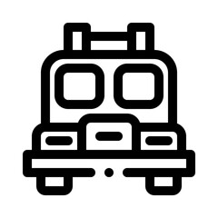 fire engine line icon
