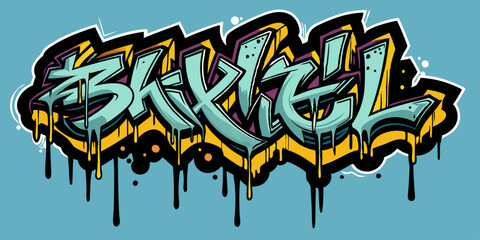 Graffiti font vector urban spray alphabet, street wall hand drawn letters, hip-hop modern style. Grunge drip print, fashion texture lettering splash, creative poster handwriting. Black graffiti font 
