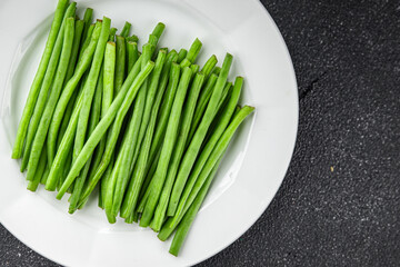 green beans fresh vegetable string bean fresh meal food snack on the table copy space food background rustic top view keto or paleo diet vegetarian vegan food