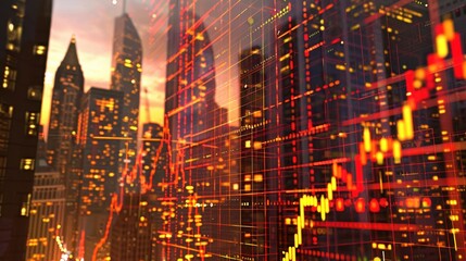 The illuminated city stocks