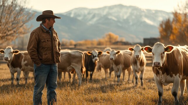 The cowboy with cattle