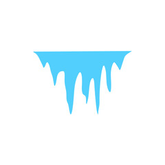 Cartoon frozen ice crystals and icicles, blocks and icebergs, magic stones game asset. Vector blue iced floes, salt mineral or cave stalagmites.