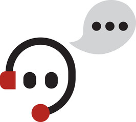 live support, live chat icon illustration