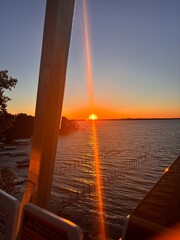 sunset over a lake