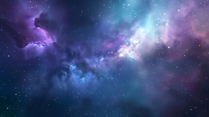 Fototapeta premium A mesmerizing galactic space scene with swirling nebulae and twinkling stars. 