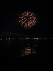 fireworks on the lake