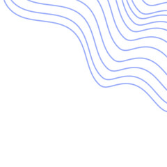 Aesthetic Wave Lines Corner Decoration, Abstract Wavy Line Element, Vector Illustration