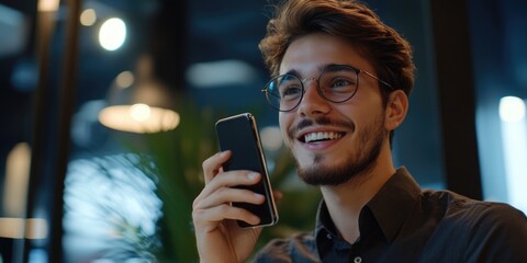 Busy Man Engrossed in Phone Conversation at Table
