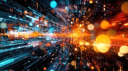 Fototapeta premium Abstract Digital Data Visualization Artwork