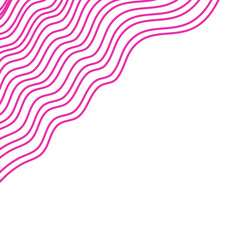 Wave Lines Corner Decoration, Abstract Wavy Line Element, Vector Illustration