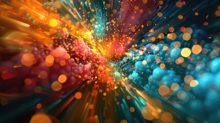 Fototapeta premium Vibrant Data Visualization: Abstract Digital Art Composition