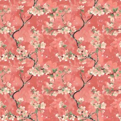 Cherry blossom seamless pattern