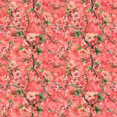 Cherry blossom seamless pattern