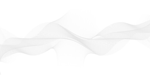 Dynamic sound wave isolated on white background. Digital frequency track equalizer. Stylized line art background. Vector