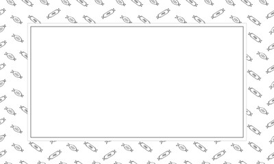 food and beverage frame in doodle style frame background