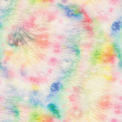 Tie Dye Seamless Paint. Rainbow Tie Dye. Blue Tie Dye. 1970s Rainbow Pattern. Abstract Spiral Pattern. Vector Tiedye Print. 1960 Bright Tye Dye. Blue Color Swirl Background. Swirl Repeat.