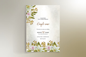 BRIDAL SHOWER FLORAL INVITATION TEMPLATE