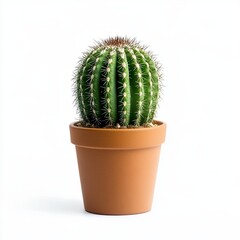 cactus in pot isolated on white background