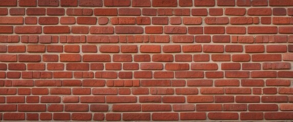 Obraz premium Red Brick Wall with White Mortar