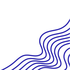 Aesthetic Wave Lines Corner Decoration