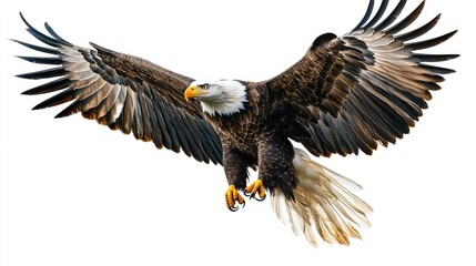 Fototapeta premium Majestic Bald Eagle in Flight