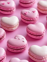 Pink Delight: A Collection of Pastel-Pink Heart Cookies