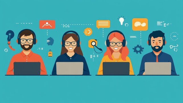 A team of customer service agents working to enhance client loyalty through consistent and highquality support practices