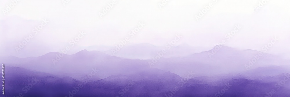 Poster Purple Mountain Range in Fog