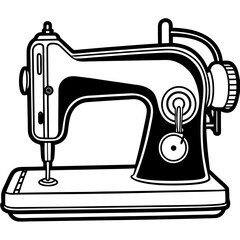 sewing machine silhouette vector illustration