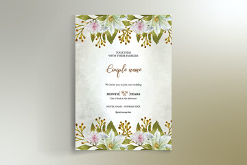 BRIDAL SHOWER FLORAL INVITATION TEMPLATE