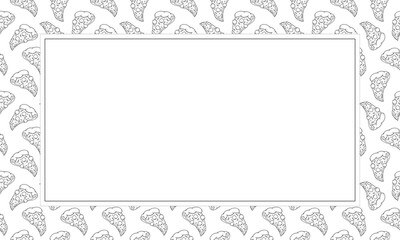 food and beverage frame in doodle style frame background