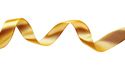 golden color ribbon transparent background