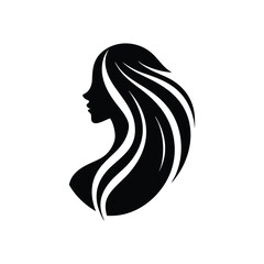 Black beauty care logo icon vector art illustration isolated on white background